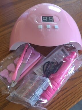 nwot Nail Care Kit with LED Lamp
